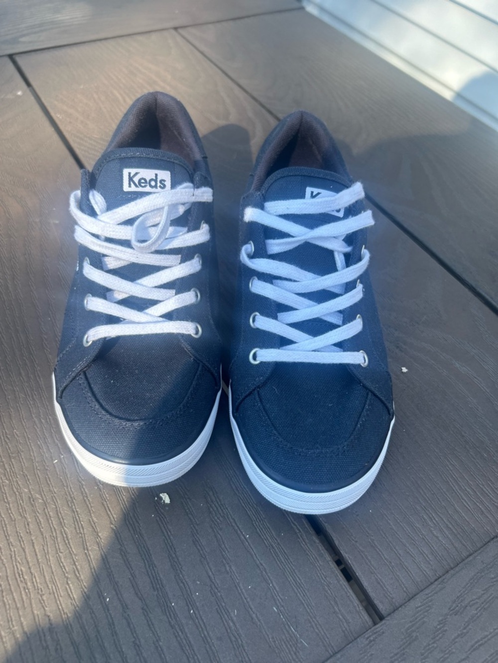 NWOT Keds Women's Center III Navy Blue Canvas Sneakers Size 8